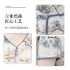 Summer 2024 new Chinese-style printed mid-length, slim and fashionable dress, short-sleeved V-neck, commuter style chiffon dress Application Scenario